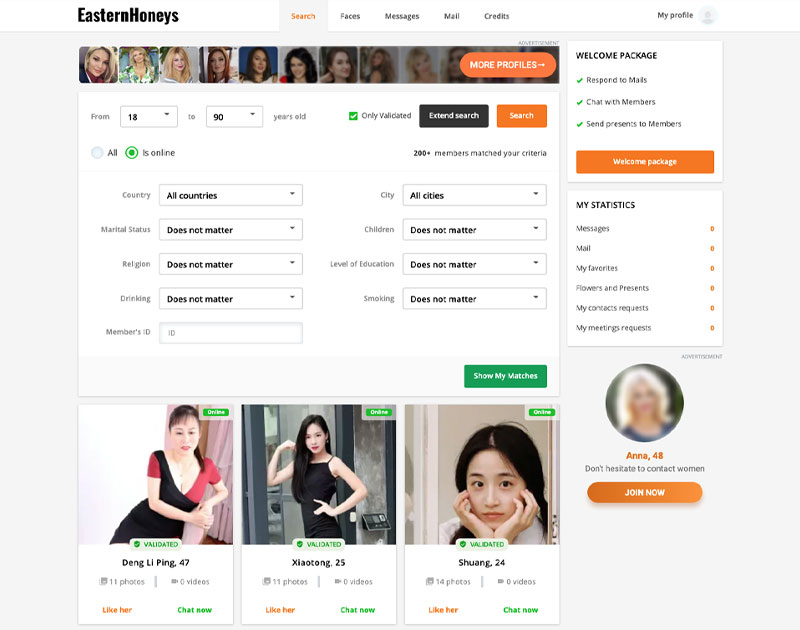 easternhoneys extended search